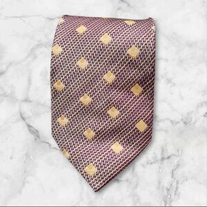 100% Silk Vintage Gold and Purple Men's Tie